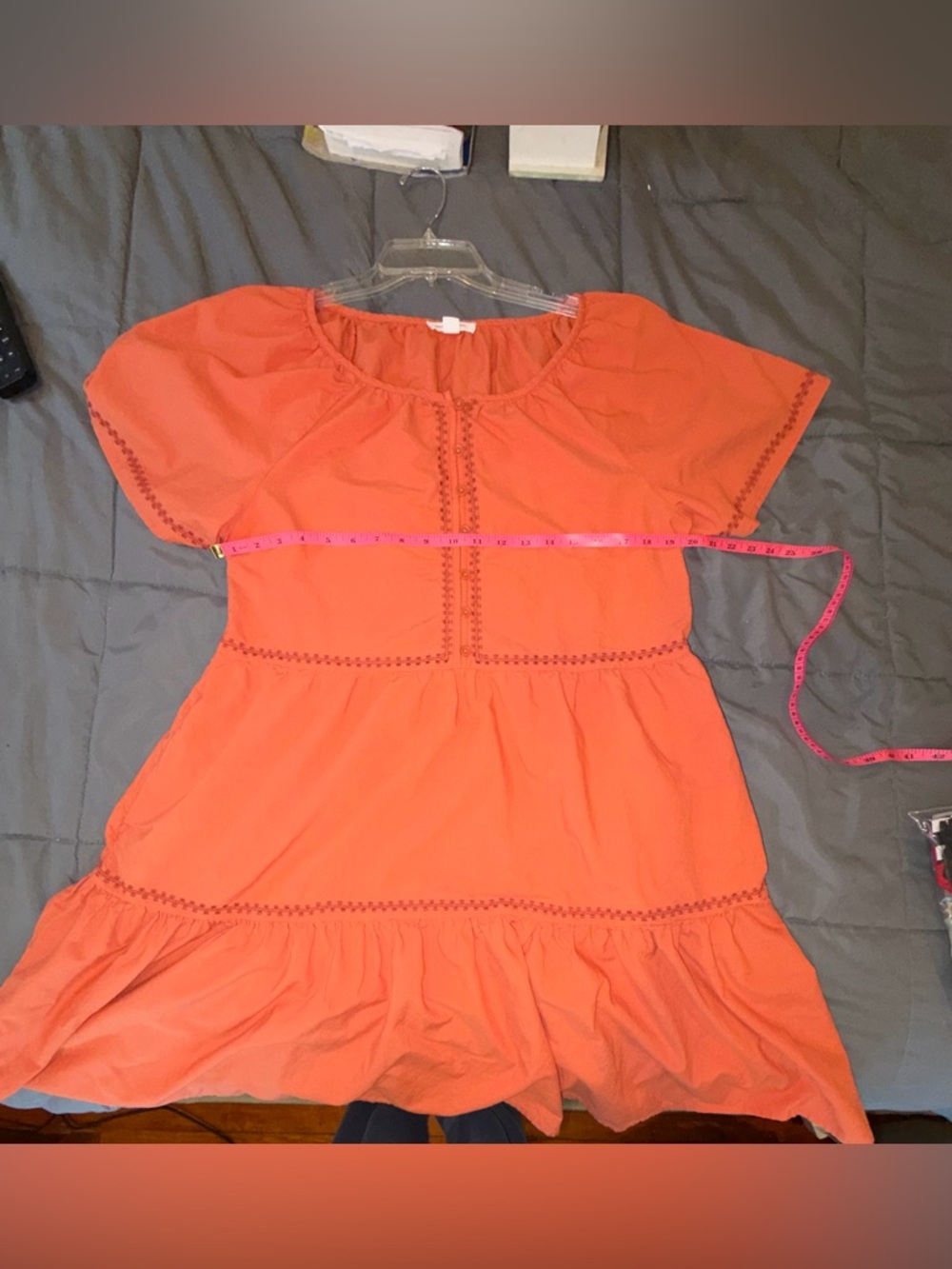Beach Lunch Lounge Arden Dress Orange Size M w/ Pockets - Picture 6 of 8